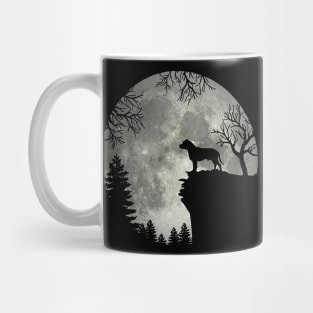 Pitbull Dog And Moon Scary Halloween Mug